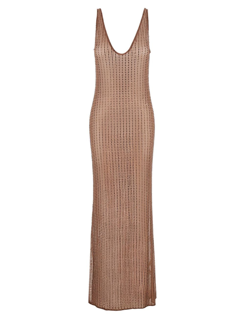 Abito con strass in marrone Venuja - donna 