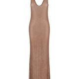 Abito con strass in marrone Venuja - donna 