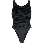 Costume da bagno con scollo arricciato in nero Venuja - donna 