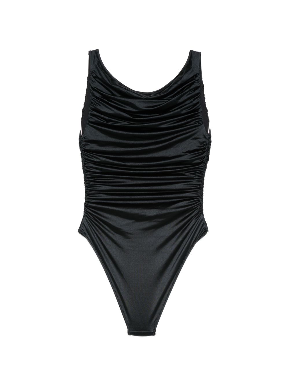 Costume da bagno con scollo arricciato in nero Venuja - donna 