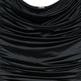 Costume da bagno con scollo arricciato in nero Venuja - donna 