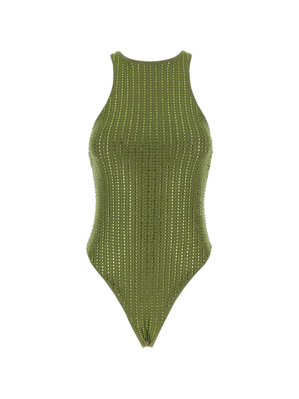 Costume da bagno con strass in verde Venuja - donna 