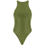 Costume da bagno con strass in verde Venuja - donna 