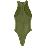 Costume da bagno con strass in verde Venuja - donna 