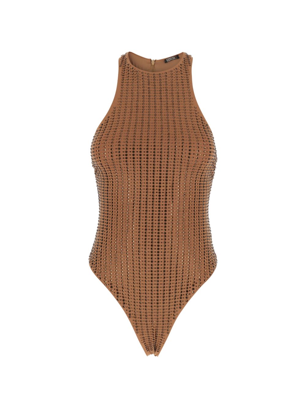 Costume da bagno con decorazione in marrone Venuja - donna 