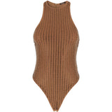 Costume da bagno con decorazione in marrone Venuja - donna 