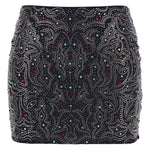 Gonna con paillettes in nero Venuja - donna 