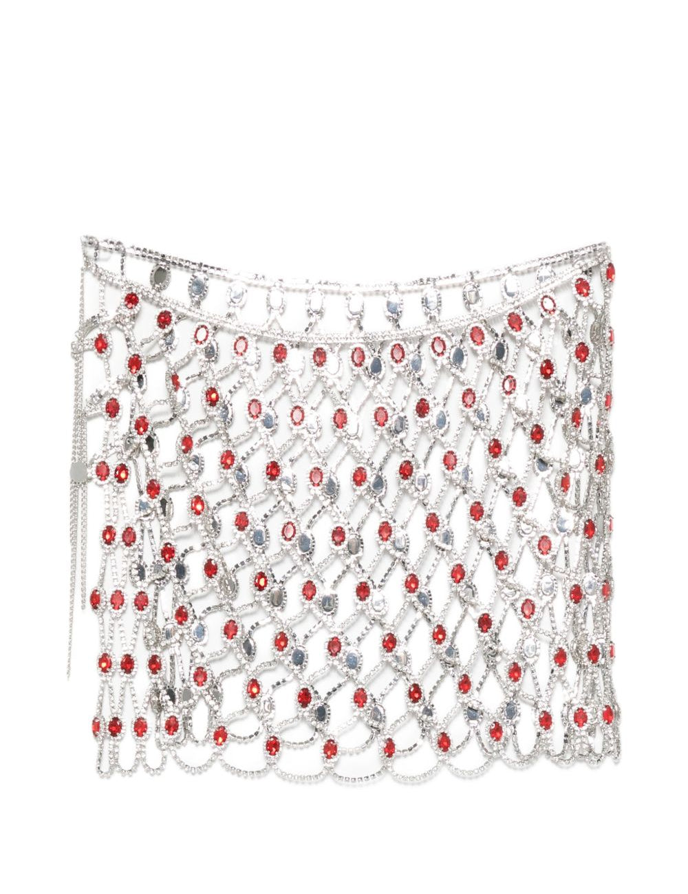 Minigonna con cristalli color argento Venuja - donna 