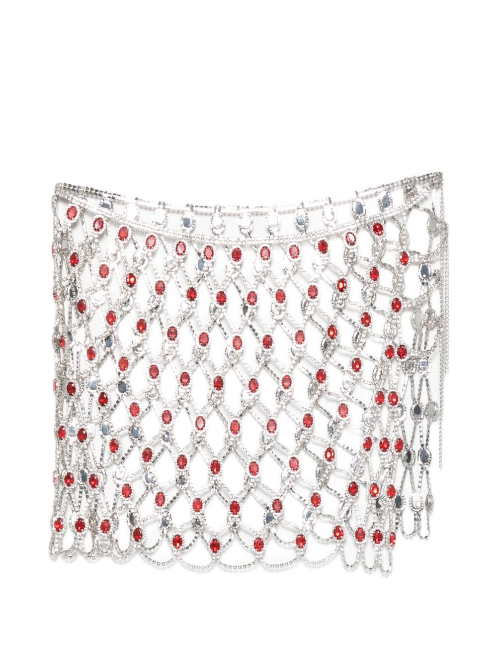 Minigonna con cristalli color argento Venuja - donna 