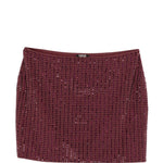 Minigonna con cristalli in bordeaux Venuja - donna 