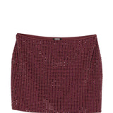 Minigonna con cristalli in bordeaux Venuja - donna 