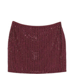Minigonna con cristalli in bordeaux Venuja - donna 