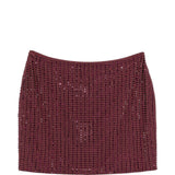 Minigonna con cristalli in bordeaux Venuja - donna 