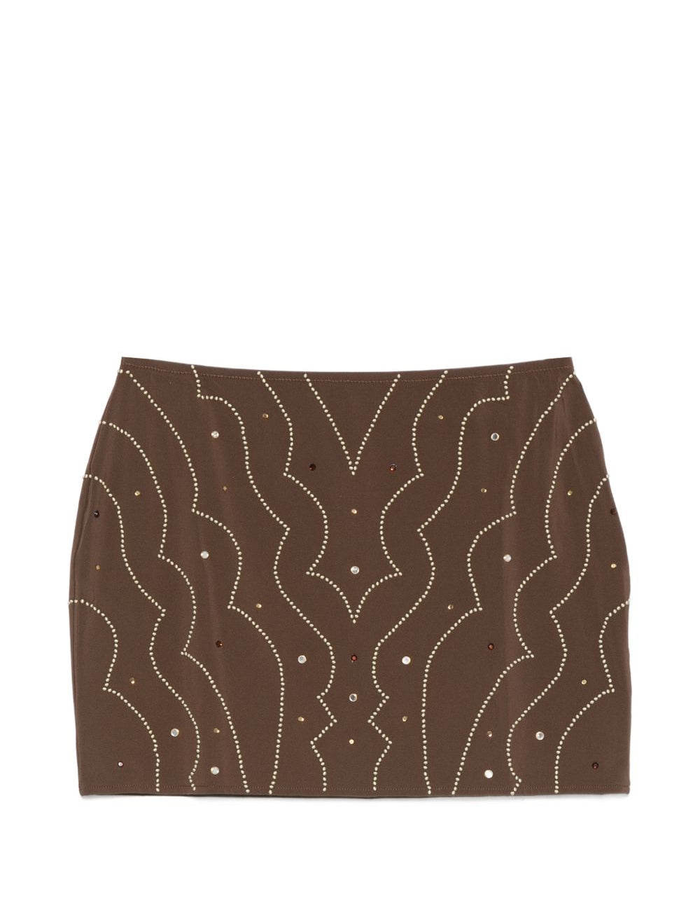 Minigonna con cristalli in marrone Venuja - donna 