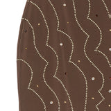 Minigonna con cristalli in marrone Venuja - donna 