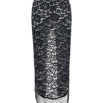 Gonna con frange in nero Venuja - donna 