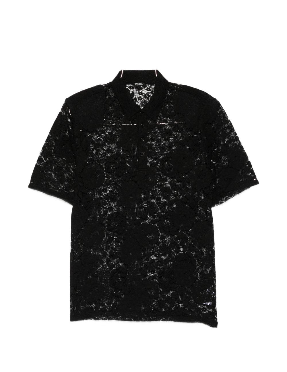 Camicia in pizzo floreale in nero Venuja - donna 