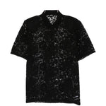 Camicia in pizzo floreale in nero Venuja - donna 