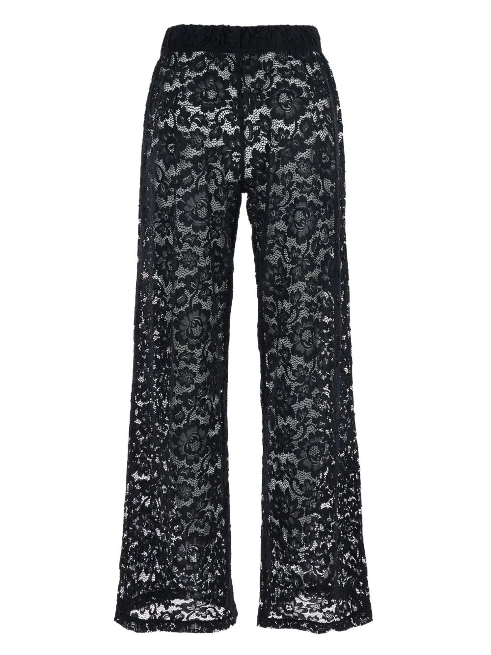 Pantaloni con inserti in pizzo in nero Venuja - donna 