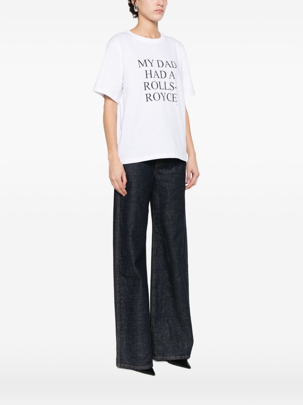 T-shirt my dad had a rolls-royce in bianco Victoria Beckham - donna 