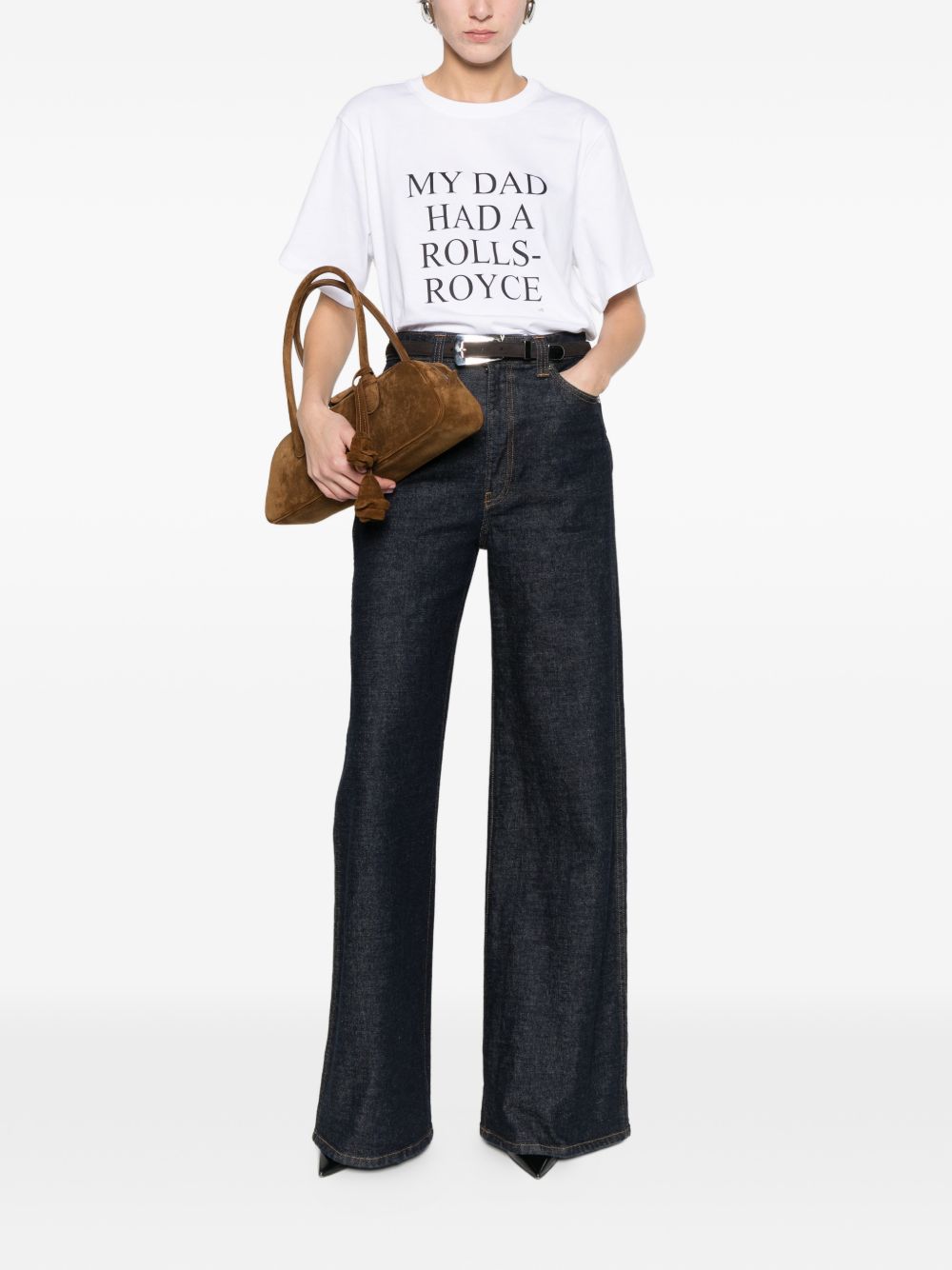 T-shirt my dad had a rolls-royce in bianco Victoria Beckham - donna 