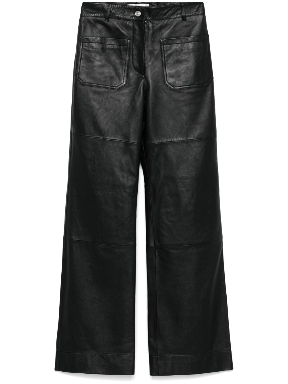 Pantaloni in pelle in nero Victoria beckham - donna 