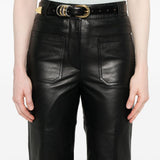 Pantaloni in pelle in nero Victoria beckham - donna 