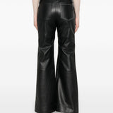 Pantaloni in pelle in nero Victoria beckham - donna 
