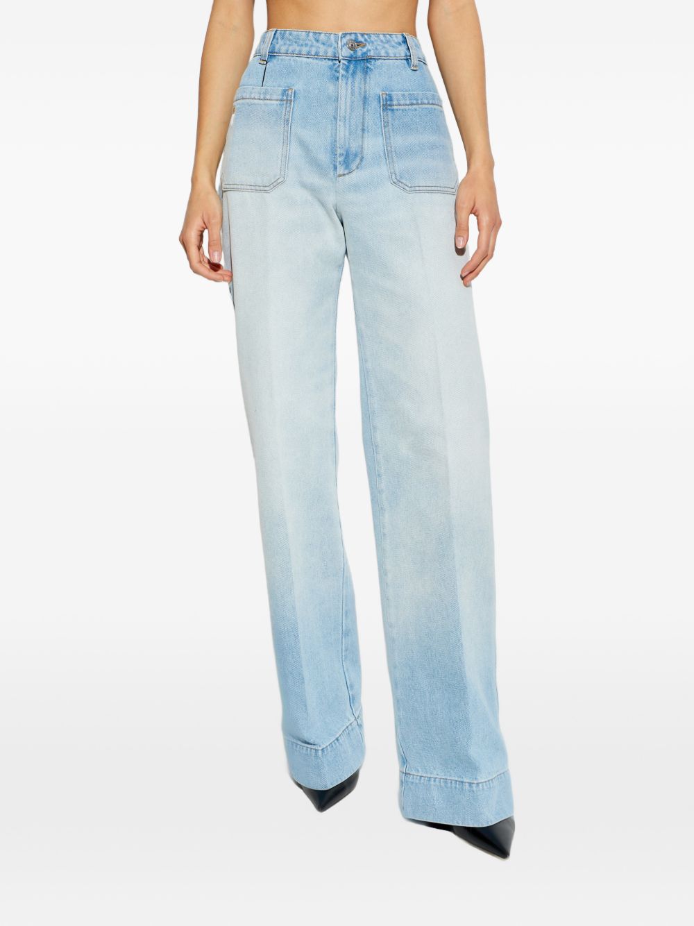 Jeans con tasche in blu Victoria beckham - donna 