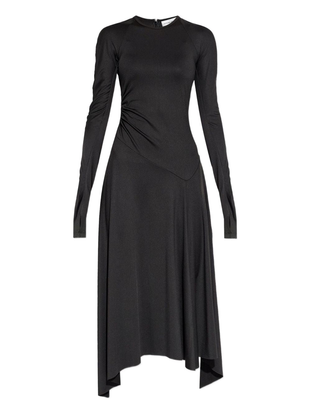 Abito midi asimmetrico in nero Victoria Beckham - donna 