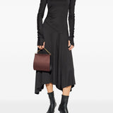 Abito midi asimmetrico in nero Victoria Beckham - donna 