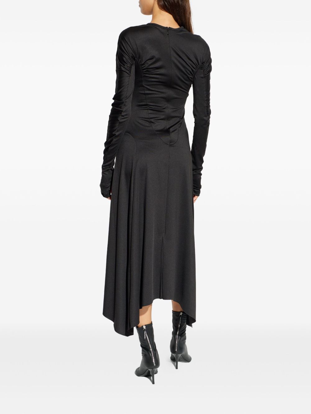 Abito midi asimmetrico in nero Victoria Beckham - donna 