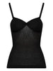 Victoria Beckham black ribbed tank top - women's