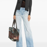 Canotta a coste in nero Victoria beckham - donna 