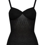 Canotta a coste in nero Victoria beckham - donna 