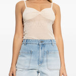 Canotta in maglia a costine in rosa Victoria beckham - donna 