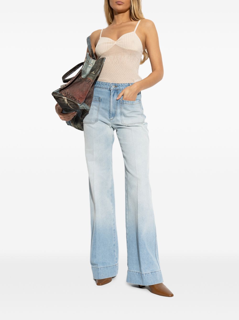 Canotta in maglia a costine in rosa Victoria beckham - donna 