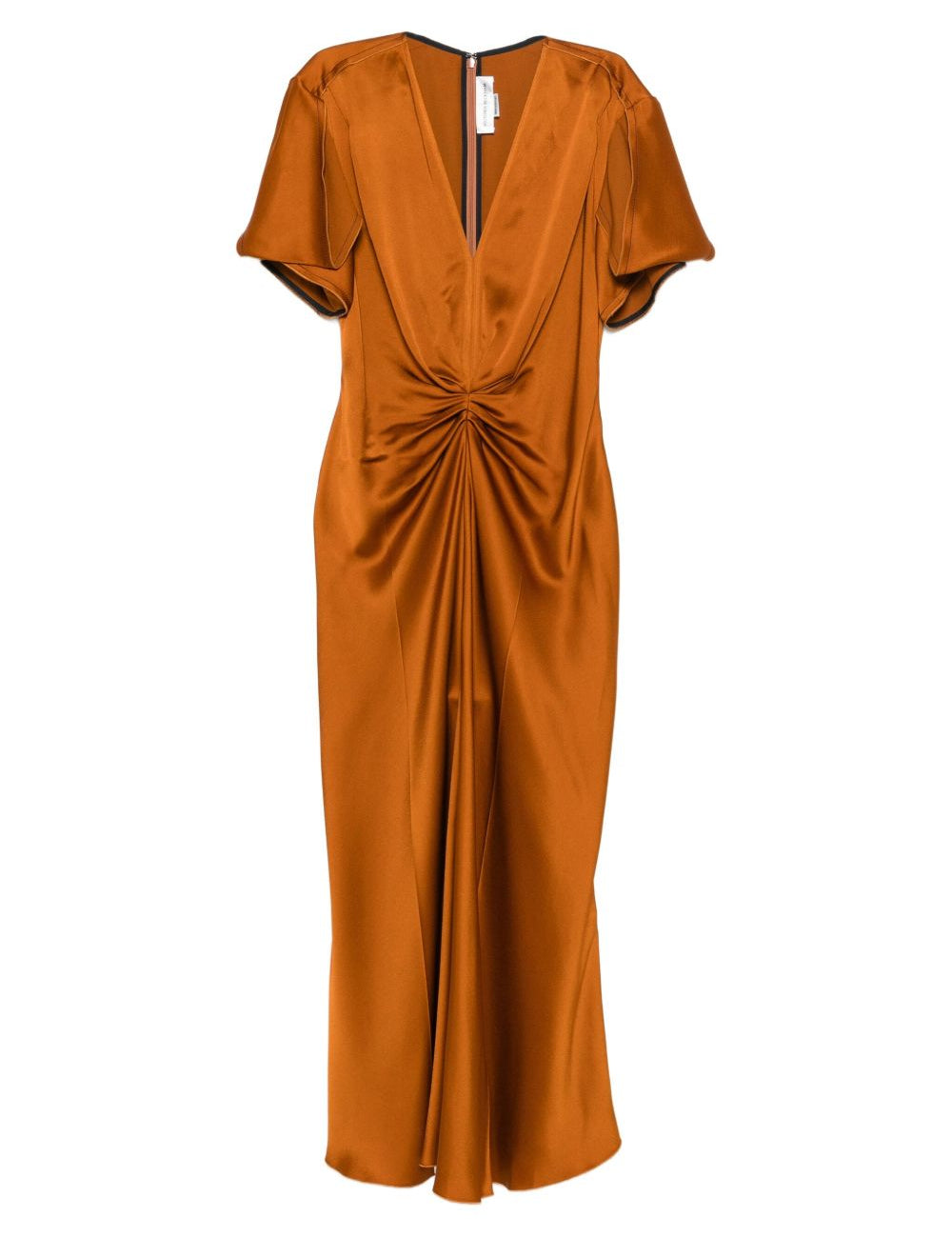 Abito con arricciatura in bronzo Victoria Beckham - donna 