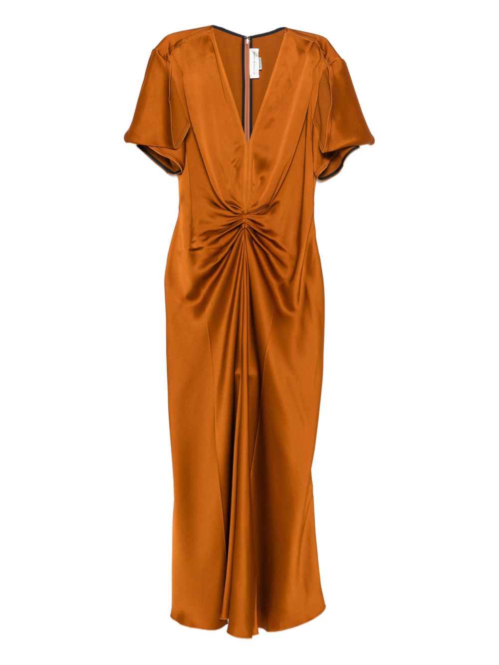 Abito con arricciatura in bronzo Victoria Beckham - donna 