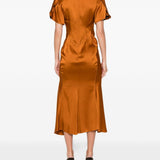 Abito con arricciatura in bronzo Victoria Beckham - donna 