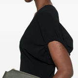 Abito midi Edith con scollo a V in nero Victoria Beckham - donna 