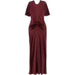 Abito con arricciatura in borgogna Victoria Beckham - donna 