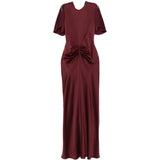 Abito con arricciatura in borgogna Victoria Beckham - donna 