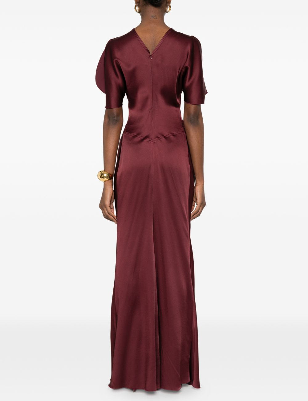 Abito con arricciatura in borgogna Victoria Beckham - donna 