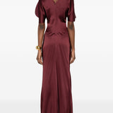 Abito con arricciatura in borgogna Victoria Beckham - donna 