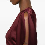 Abito con arricciatura in borgogna Victoria Beckham - donna 