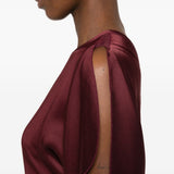 Abito con arricciatura in borgogna Victoria Beckham - donna 