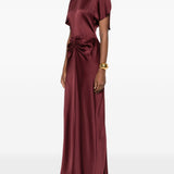 Abito con arricciatura in borgogna Victoria Beckham - donna 
