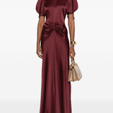 Abito con arricciatura in borgogna Victoria Beckham - donna 
