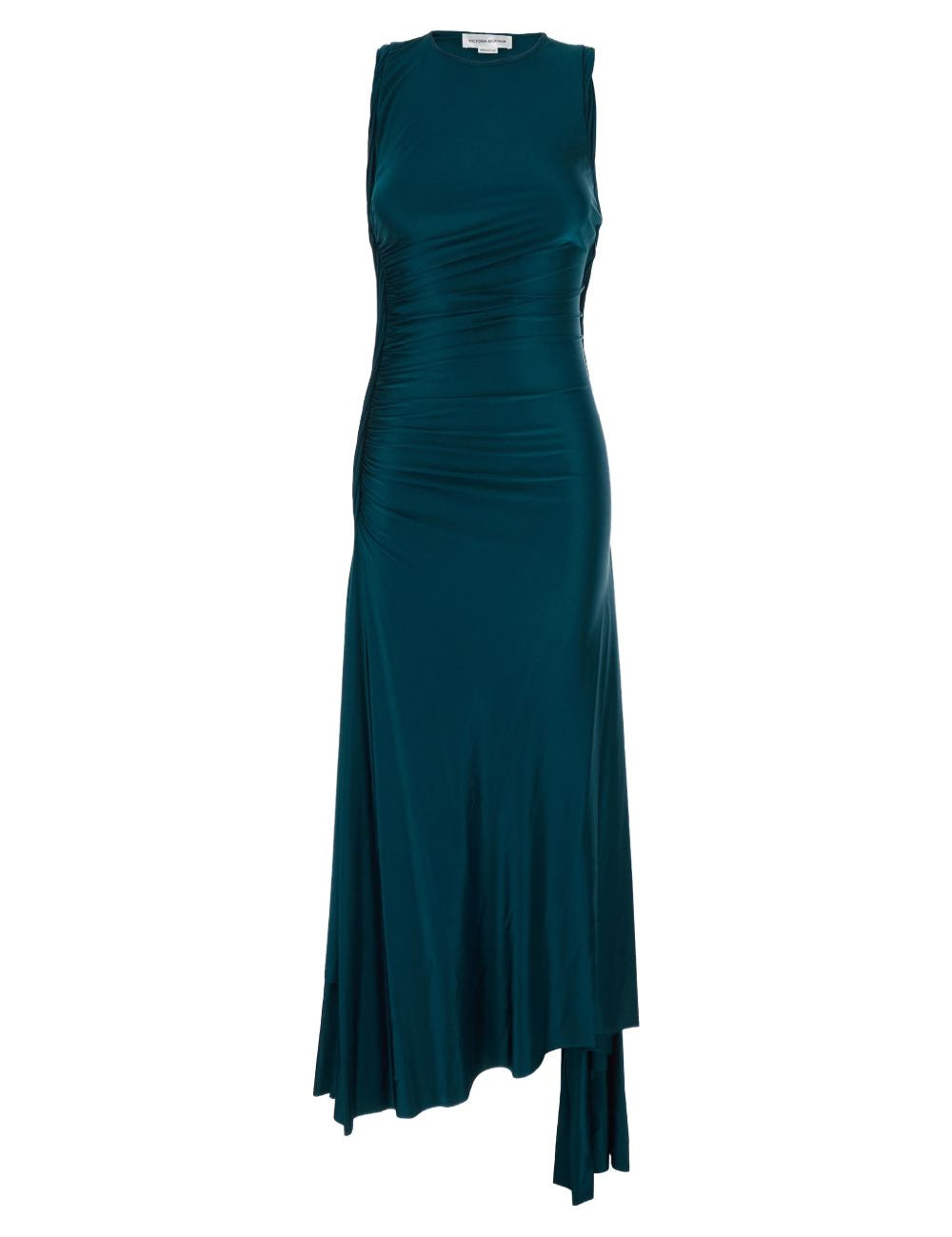 Abito midi asimmetrico in blu ottanio Victoria Beckham - donna 